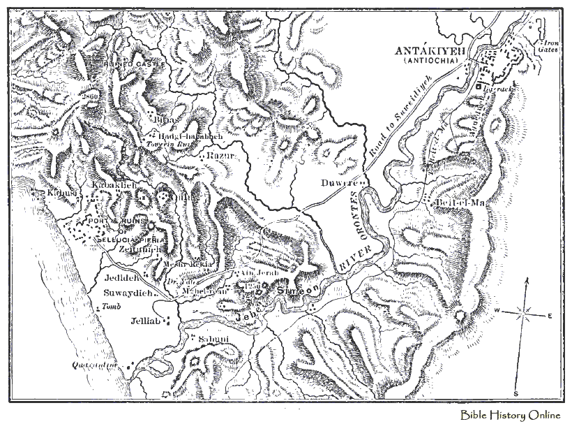 Antioch+Syrian+Bible+Maps+Of Antioch to Seleucia - Images of Ancient Syria (Geography, Plans, Maps ...