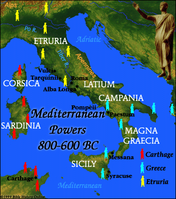 world map rome
