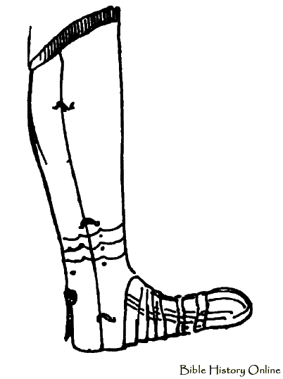 Greave With Soleret Demi Sabot Images Of Ancient Feet Armors Weapons And Warfare At Bible History Online
