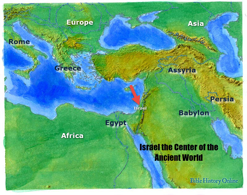 Israel Was Located In The Center Of The Ancient World Images Of Ancient Location Israel Geography At Bible History Online