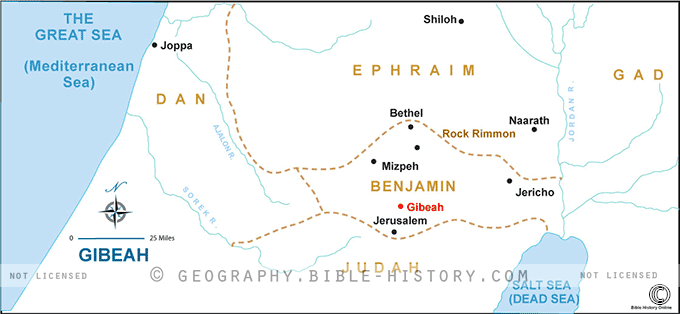 The Gibeah - Bible Maps