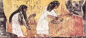 Women Gleaning from Tomb of Ramose